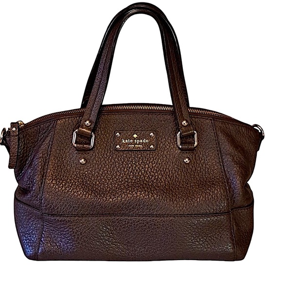 KATE SPADE Authentic Brown Leather Satchel bag with Gold Hardware - Picture 6 of 16